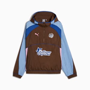 Cheap Urlfreeze Jordan Outlet x KIDSUPER Men's Track Jacket, Chestnut Brown, extralarge